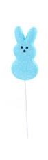 11.75" Glitter Bunny Pick - Blue