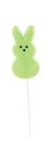 11.75" Glitter Bunny Pick - Green
