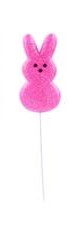 11.75" Glitter Bunny Pick - Pink