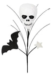 12.5"L Glitter/Skull/Bat/Star Grass Pick