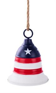 7.5" Liberty Bell - USA Antique Red/White/Blue
