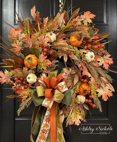 Happy Time Harvest Fall Wreath
