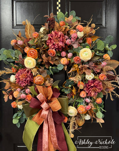 **Harvest Garden Round Wreath