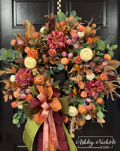 Harvest Garden Round Wreath