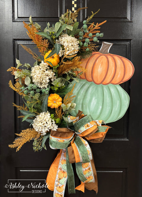 Heirloom Bliss Pumpkin Stack Wreath