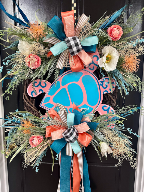 *READY to SHIP* - Sea Turtle Large Round Wreath