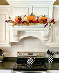 Metal Mantle Pumpkins - Easel Stand