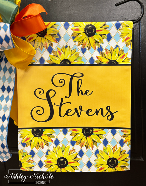 Abstract Sunflower - Vinyl Garden Flag