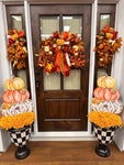 Fall Foliage & Pumpkins Wreath