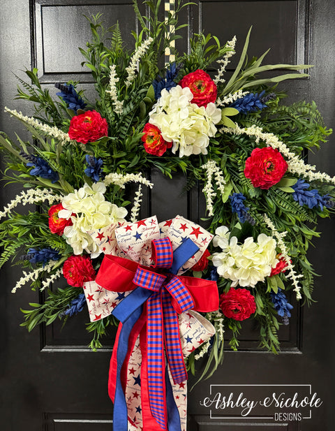 America the Land We Love Patriotic Wreath