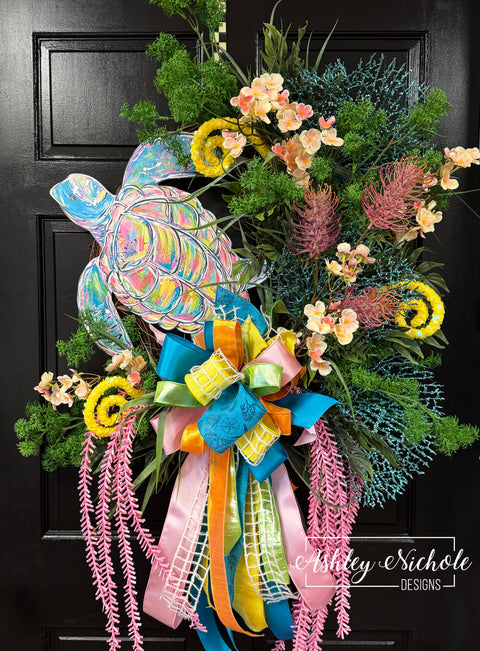 Abstract Sea Turtle Wreath