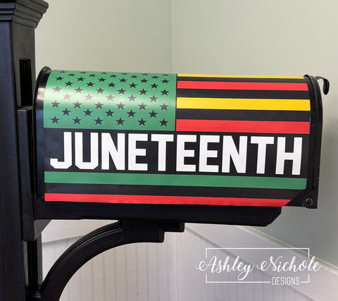 Juneteenth FREEDOM FLAG - Magnetic Vinyl Mailbox Cover