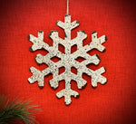 Metal White Snowflake Ornament - Choose from 3