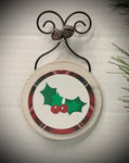Red & Green Plaid Jingle Bell Ornament - Choose from 4