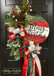 "Merry Christmas" Traditional Ornament Wreath