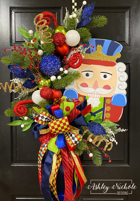 Colorful & Fun Nutcracker Christmas Wreath