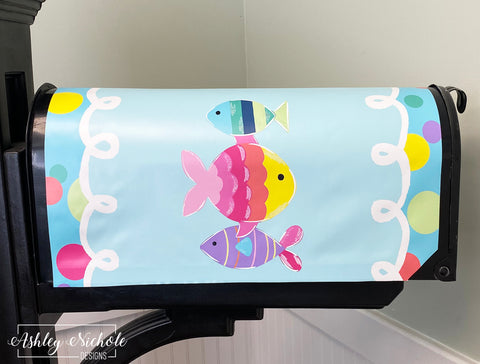 Tropical Fish Stack - Magnetic Vinyl Mailbox Cover