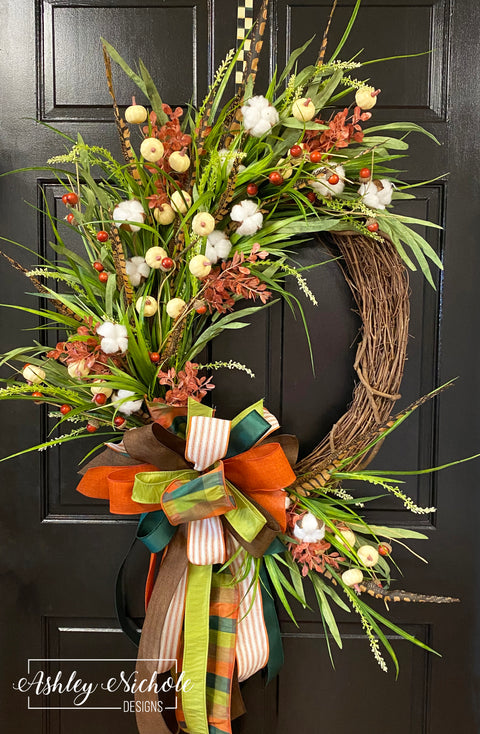 Pheasants of the Field Fall Wreath