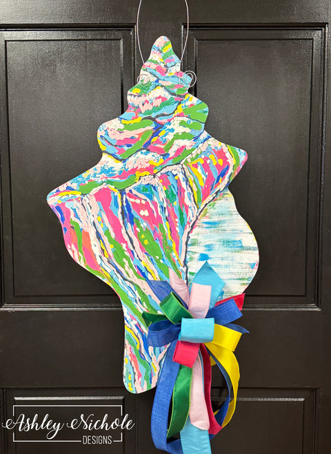 Abstract Conch Shell - Door Hanger (UV PRINTED ONLY)