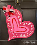 Swirly Heart Door Hanger