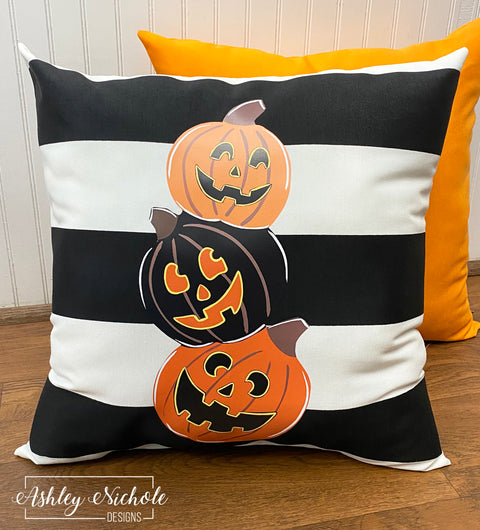 Custom - Happy Jack Stack Halloween Pillow