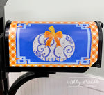 Elegant Fall Chinoiserie Pumpkin - Magnetic Vinyl Mailbox Cover