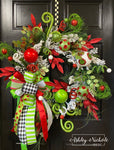 Grinchy & Fun Round Christmas Wreath