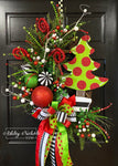 Glitter Dot Tree Whimsical Christmas Wreath