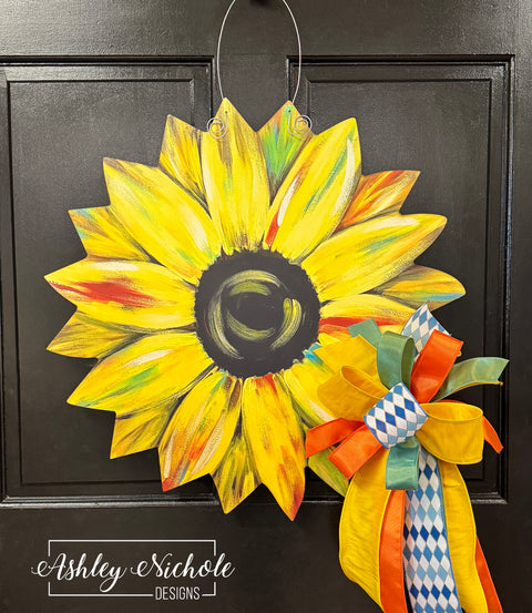 Abstract Sunflower - Door Hanger (UV Printed)