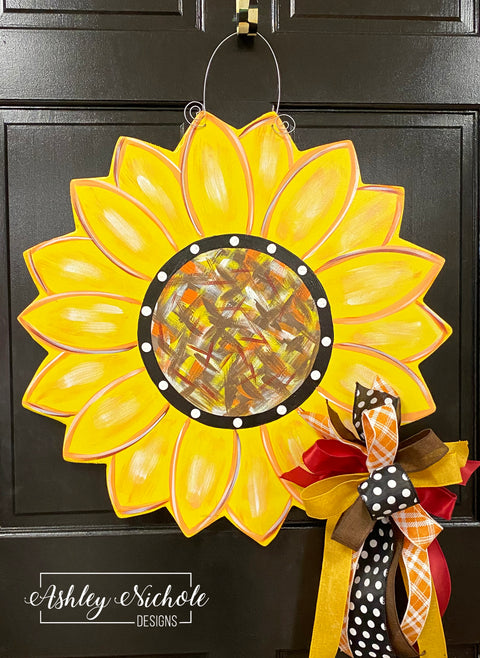 Sunflower Door Hanger - Traditional Style