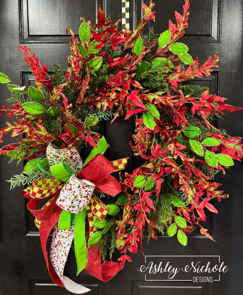 Dressed in Holiday Style Round Wreath