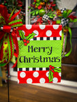 Holly Berry - Merry Christmas - Garden Vinyl Flag