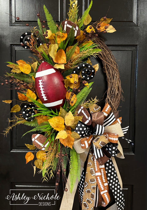 Fall, Family & Football Game Time Wreath