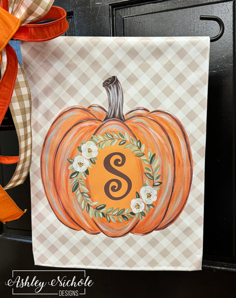 Laurel Pumpkin - Vinyl Garden Flag