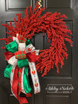 Christmas Red Berry Cluster Wreath