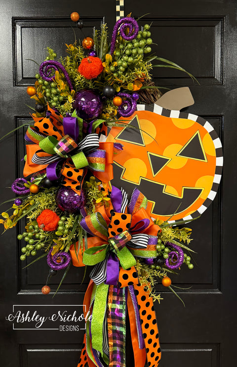 Jack-O-Lantern Wreath