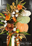 Autumn Pumpkin Stack Wreath