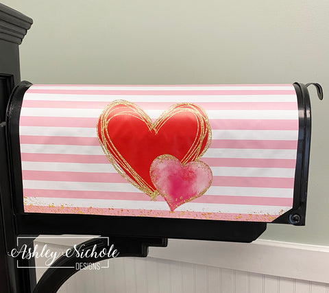 Glitter Heart Mailbox Cover