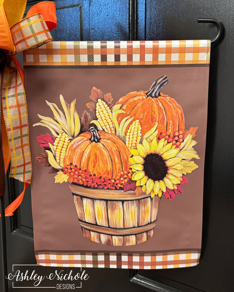 Autumn Harvest Basket - Vinyl Garden Flag