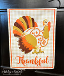 Chinoiserie Tom Turkey - Orange & White - Vinyl Garden Flag