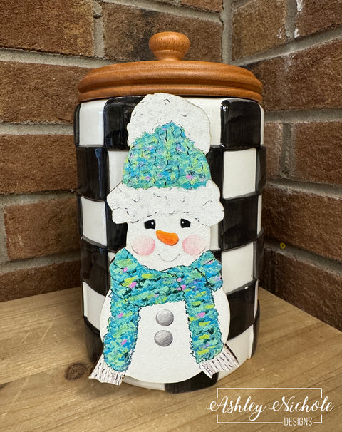 Snuggled Up For Winter Snowman - Mini Piece (Magnet/Velcro)