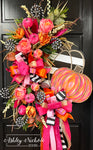 Sweet & Sassy Pink Pumpkin Wreath