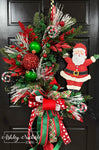 Jingle Bell Santa Christmas Wreath