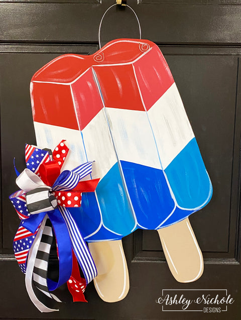 Popsicle Door Hanger - Patriotic