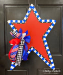 Funky Star-Large-with Red Center Door Hanger