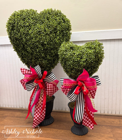 Boxwood HEART Topiary Tree - UV Protected - CHOOSE from 2 sizes