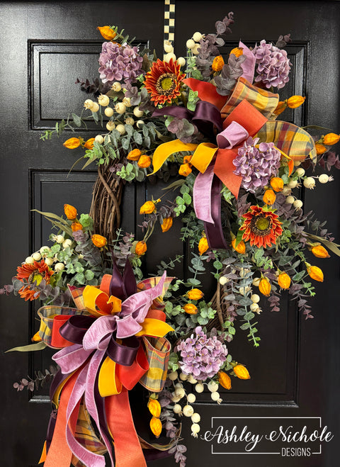 Bursts of Eucalyptus Fall Wreath