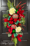 READY TO SHIP - Traditional Tartan Christmas Teardrop Swag