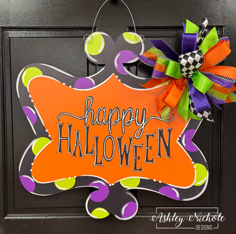 Happy Halloween Door Hanger - (UV Printed)
