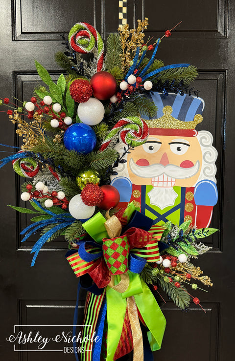 Colorful & Fun Nutcracker Christmas Wreath